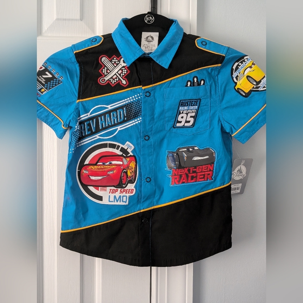 Disney Store Car Snap Race Shirt - Brand New with Tags